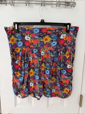 Muse Threads Bamboo Floral High-Waist Women’s Pajama Shorts — Multicolor